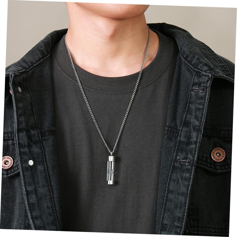 FOMIYES Glass Urn Necklace with Sand Clock Pendant Memorial Jewelry