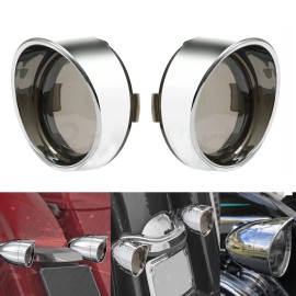 Dose not apply 2X Turn Signal Light Lens Cover Smoke Bezels Visor Fit For Harley Touring Dyna