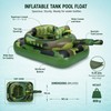 Inflatable Tank Pool Float for Water Play - Camouflage Ride-On