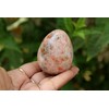 Jet International Natural Sunstone Gemstone Egg 45-50 mm A+ Hand