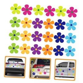 FUNOMOCYA 24Pcs Flower Fridge Magnets Spring Theme Decorative Car and Refrigerator Stickers Durable PVC Soft Magnetic DIY Craft Charms Easy to Apply and Remove Home Kitchen Decors