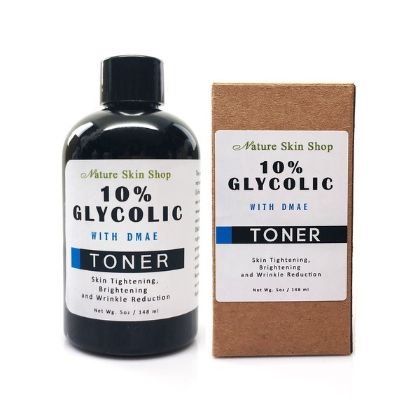 10% Glycolic Acid and DMAE Toner - Skin Tightening and Wrinkle Reduction