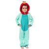 Sesame Street Toddler Kids Hooded Union Suit Footless Pajama (Elmo,
