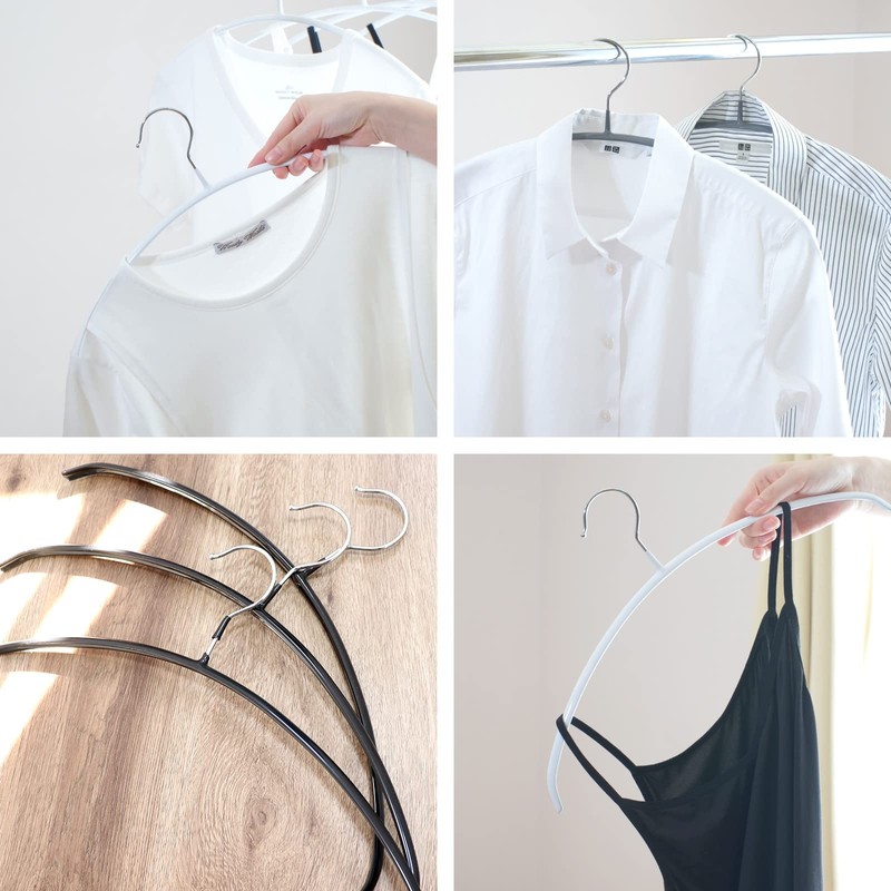ROROPOCO Non Slip Hangers, Set of 10, Non Slip Laundry