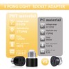 Sevici 3 Prong Light Socket to Plug Adapter 2-Pack, Polarized