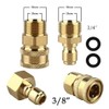 Pressure Washer Adapter Set,M22-15swivel Male Thread Fitting, 3/8" Quick Connect