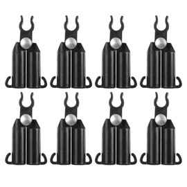 uxcell 8Pcs 8mm/0.3in Adjustable Plant Trellis Connectors Clips A-Type 70 Degree, Plastic Garden Stakes Clips for Gardening Bracket Shelf Rods Buckles Garden Trellis