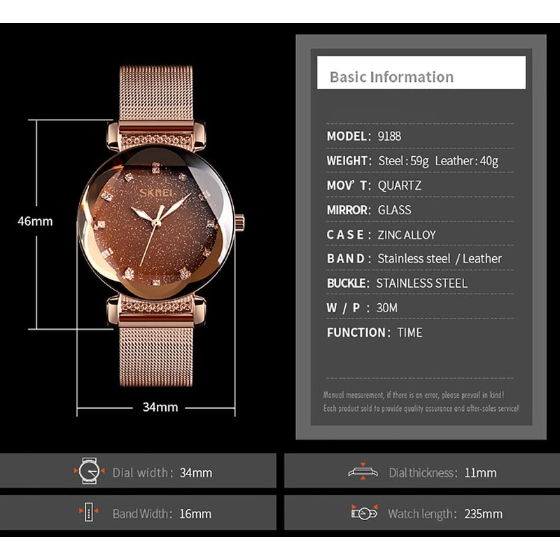 Gosasa Fashion Women Watch Casual Quartz Wristwatches Simple Style Waterproof