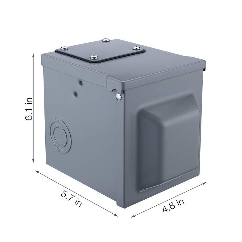 Miady 50 Amp 125/250 Volt RV Power Outlet Box, Enclosed