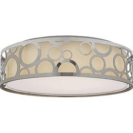 SATCO Products, Inc 62/988 One Light Flush Mount, Polished Nickel