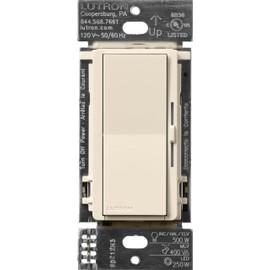 Lutron Diva Smart Dimmer Switch ELV+ for Caseta Systems, Works w/Alexa, Apple Homekit, Google Home (Hub Required), 250-Watt LED, Neutral Required, DVRF-5NE-LA, Light Almond