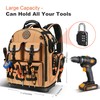 Backpack Tool Bag - LOKASS Tool Backpack Heavy Duty Tool
