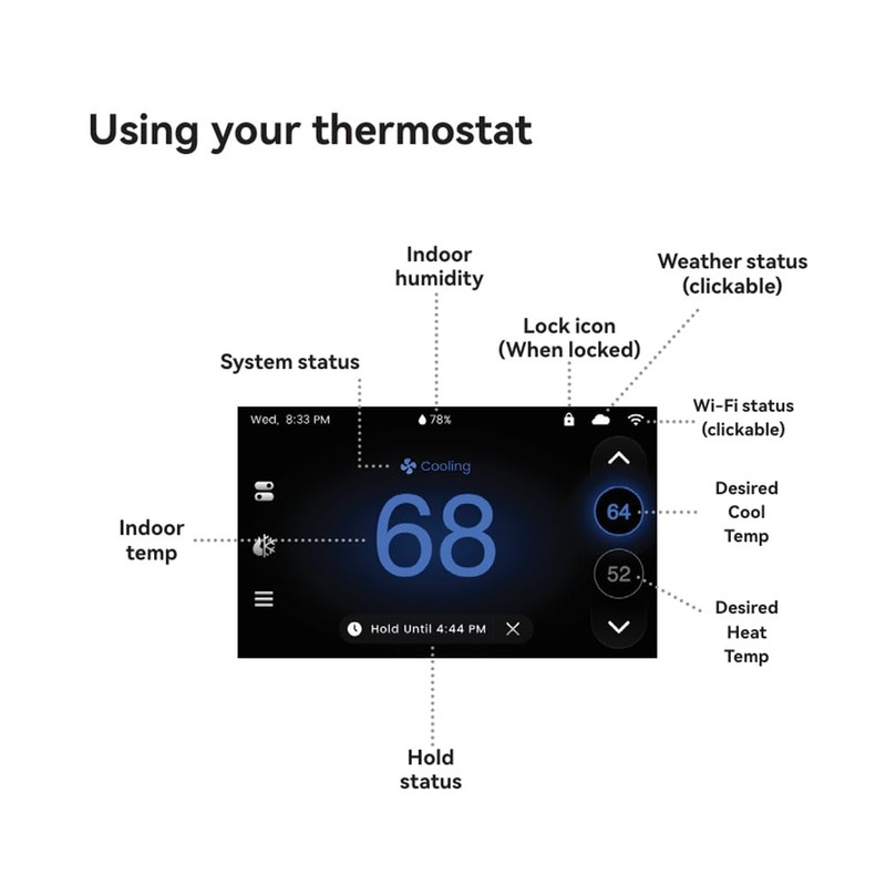 Smart Thermostats for Home, Wenzhiiot Programmable WiFi Thermostat with 4.3"