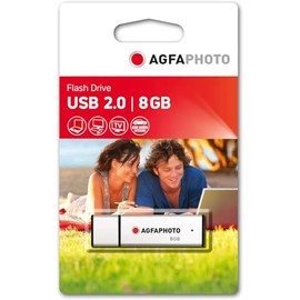 AgfaPhoto 10512 8 GB USB 2.0 Flash Drive - Silver