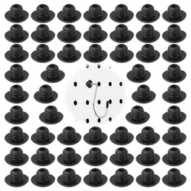 PEUTIER 60pcs Pegboard Hook Locks, Peg Hook Stoppers Fit for 1/4 Inch Peg Board Hooks Tool Organizer Pegboard Peg Locks for Stopping Hooks from Falling Off (Black)