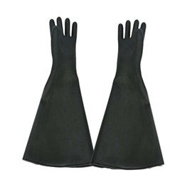 Baoblaze Sandblasting Gloves Sandblasting Gloves Premium Rubber Gloves for Sandblasting Protective Safe Work Sandblast Cabinet, Glossy