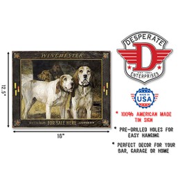 Desperate Enterprises Winchester - for Sale Here Tin Sign, 16" W x 12.5" H