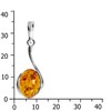 Lennja Pendant 925/000 Silver Amber, Sterling Silver, Amber
