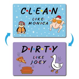 PWHINGN Funny Friends TV Show Dishwasher Magnet Clean Dirty Sign, Double Sided Reversible Dish Washer Magnet Indicator Kitchen Accessories, Friends TV Show Merchandise Clean Dirty Sign