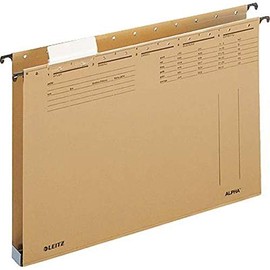 Leitz Alpha A4 Suspension Files (Brown Suspension File Cardboard 320 g/m², DIN A4, carton, Brown, 821, 290 mm)