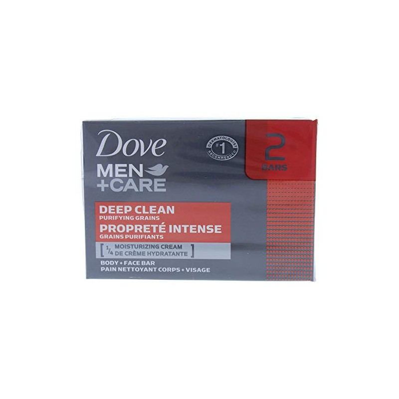 Dove Deep Clean Body and Face Bar for Men-2 x