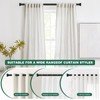 HEI! DEAR Curtain Rod 2Pack,Black Curtain Rods 72 to144 Inch(6-12ft),1Inch
