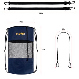 Dr.Fish Boat Trash Bags Outdoor Trash Can Oversize Hoop Mesh Trash Bags Heavy Duty Durable Reusable Boat Garbage Container Boat Cabin Storage for Outdoors Camping Boating Fishing