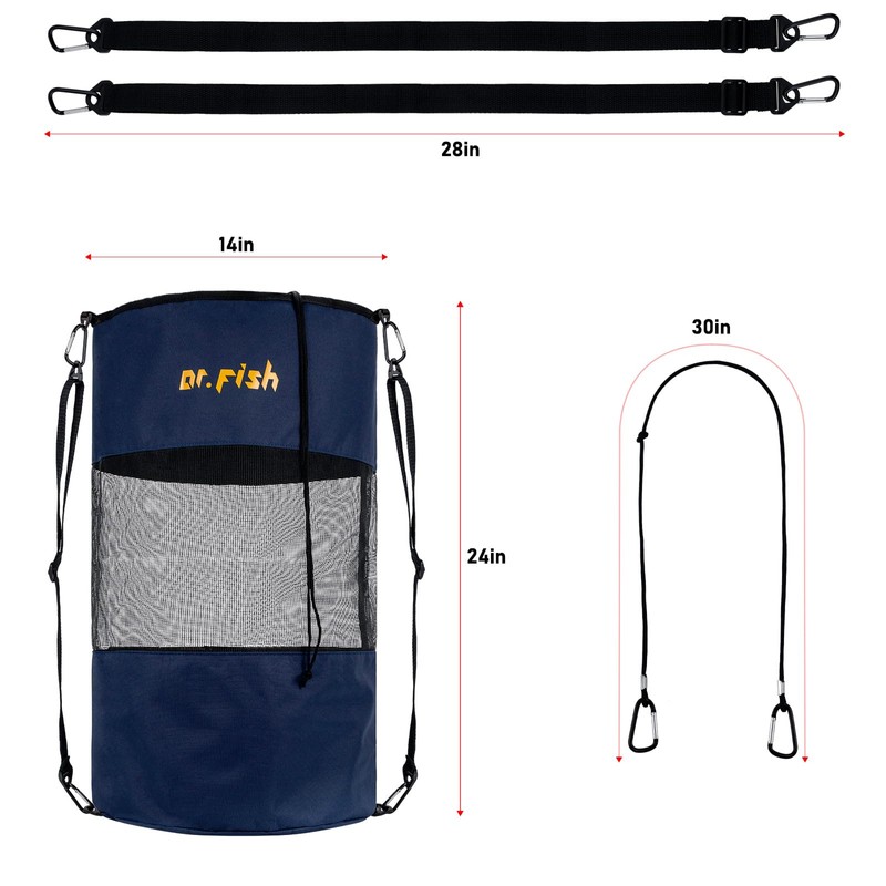 Dr.Fish Boat Trash Bags Outdoor Trash Can Oversize Hoop Mesh