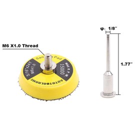 2 Inch Hook and Loop Sanding Pad with 1/8" Mandrel – Replacement Backing Pad for Sanding Discs, Drill & Rotary Tools Air Die Grinder Sander Polishing Pads 9 Pack