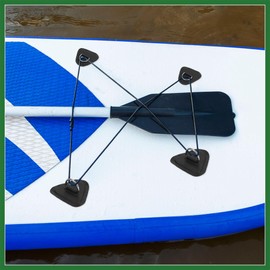 Motoforti 4pcs D Ring Patch PVC Stainless Steel Triangle Shape Black for Kayak Long-lasting