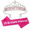 CURASA Birthday Sash and Crown Birthday Princess Crown Hot Pink