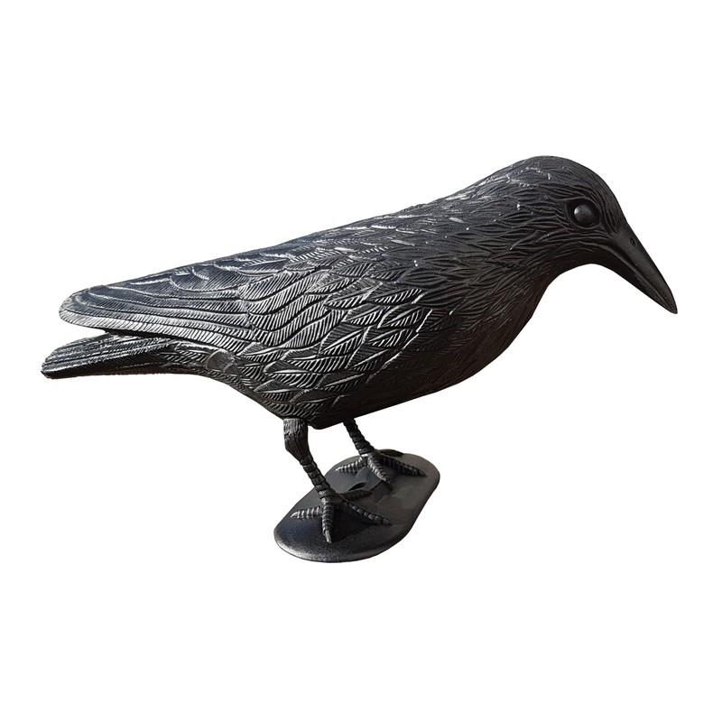 WELLGRO® Bird Scarer Crow Sitting or Flying Plastic Black Sitting