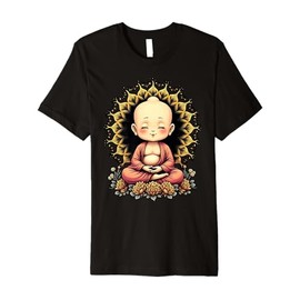 Cute Buddha Baby Meditating Peaceful Yoga Design Premium T-Shirt