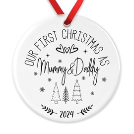 First Christmas As Mummy & Daddy Bauble, 1st Christmas as Parents Xmas, Tree Decoration, New Parent Gift, Baby First Christmas, New Baby Gift