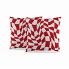 ggaimwf Checkered Cushion Covers Red 40x40cm Set of 2 Wavy