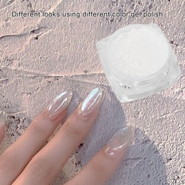 2 Decoración de Uñas, Polvo de Uñas con Efecto Espejo, Gramos de Polvo de Cromo para Uñas Brillo de Uñas Efecto de Espejo, de Metal Intermitente Utilizado para Pulir en Gel la Decoración de Esmaltes de Uñas Polvo de Destello para