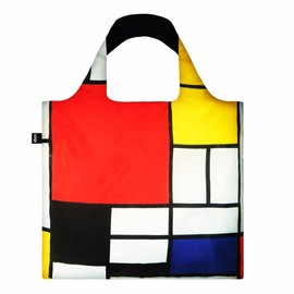LOQI Mondrian Composition Recyclable Foldable Low Key Eco Bag Stylish