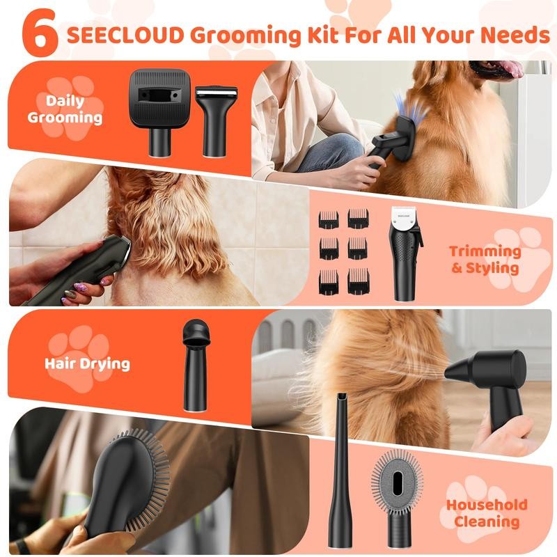 Dog Grooming Essentials: Vacuum, Dryer & 6 Tools Kit