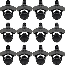 HAIICEN 12 PCS Wall Mount Bottle Opener Bulk, Route US 66 Mountable Beer Cap Opener for Car Truck Driver