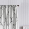 Peri Home Chenille Lattice Sheer Back Tab Single Curtain Panel,