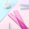 2 Pack Plastic Ruler Straight Ruler Plastic Measuring Tool for