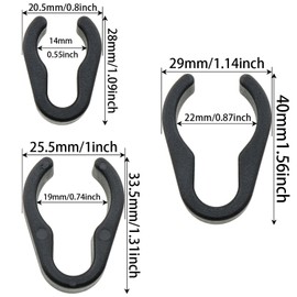 Heyous 15PCS Studio Accessory Microphone Stand Cable Clip Boom Cable Clamp Black Plastic Microphone Cable Retaining Clamp for Large Studio Microphone Stand and Lighting and Keyboard Stand