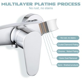 SGZIOO Single Lever Shower Mixer Tap Brass Surface-Mounted Wall Mounted Tap Shower with Ceramic Valve Core, G ½ Spout, Shower Mixer Tap Single Lever Mixer Tap Chrome