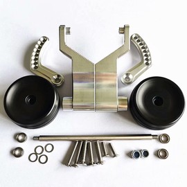 Double Wheel Aluminum Adjustable Wheelie Bar for Traxxas 1/10 E-Revo E-Revo2.0 Silver