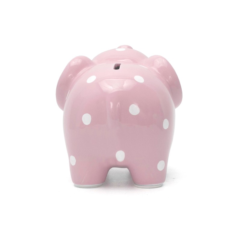 Child to Cherish Ceramic Polka Dot Elephant Piggy Bank for