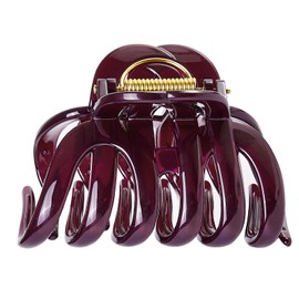 Hair Clips for Women，Octopus Claw Clips for Thick Hair，Cute & Stylish Hair Accessories for Women Everyday Use，Hair Clips for Styling (Burgundy red)