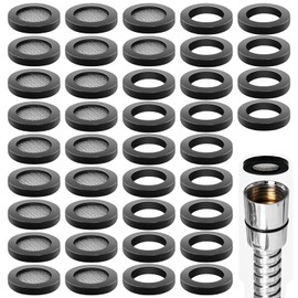 Qiyuda 20 Pcs Shower Head Filter Gasket and 20 Pcs 3/4" Stainless Steel Water Hose Gasket for 1/2" Shower Head