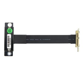 10Gtek PCIe 3.0 x1 Riser Cable, Male 90° to Female 90° EMI-Shielded GPU Jumper Cable for Graphics Cards, 20cm/0.66ft