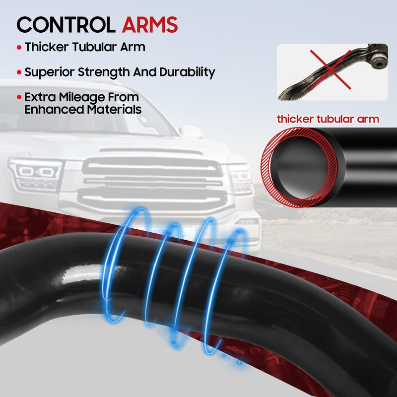 2-4" Front Upper Control Arms for 1996-2003 Toyota Tacoma, 96-04