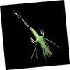 SUPVOX 5pcs Luminous Squid Hook Four Anchor Hook Noctilucent Squid